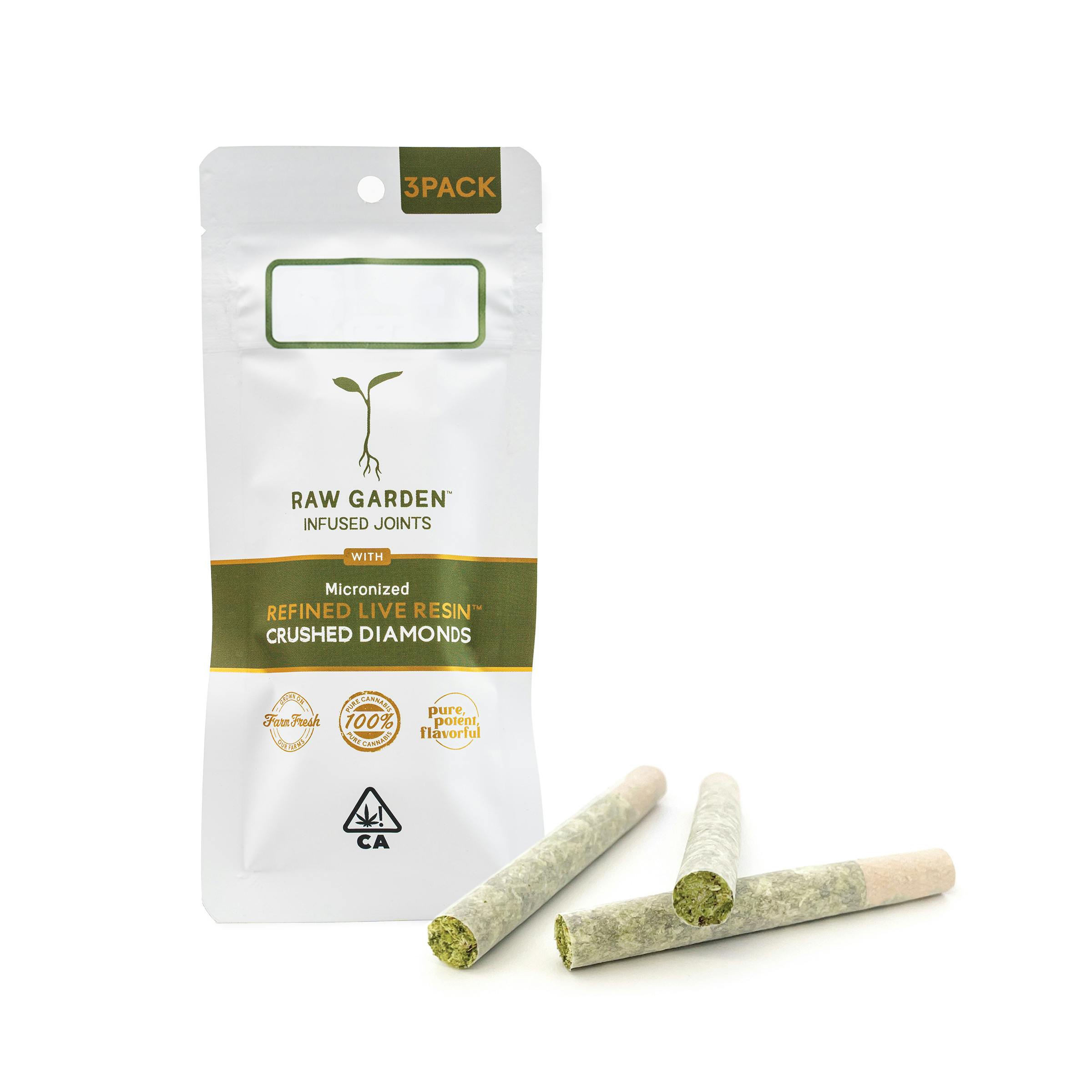 Watermelon Kush RLR™ Crushed Diamonds Infused (3) 0.5g Joints