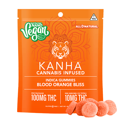 KANHA | VEGAN NANO | Blood Orange Bliss | Indica | 100mg THC | 10-pack