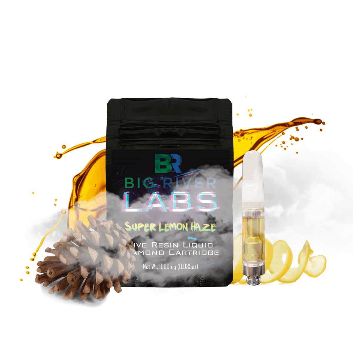 Live Resin Liquid Diamonds 1g Vape Cart - SUPER LEMON HAZE