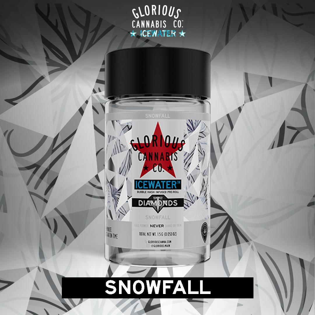 Snowfall 3X.5G | Bubble Hash with Diamonds | Glorious Cannabis Co.