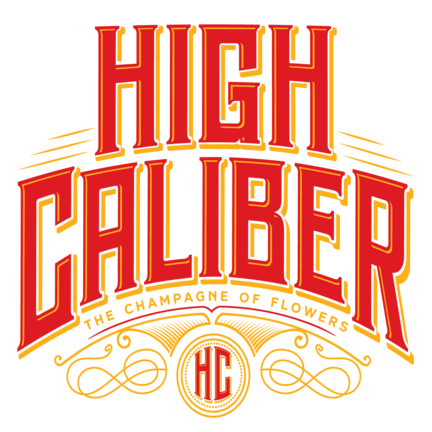 High Caliber logo - Cannabis delivery service in Adelanto