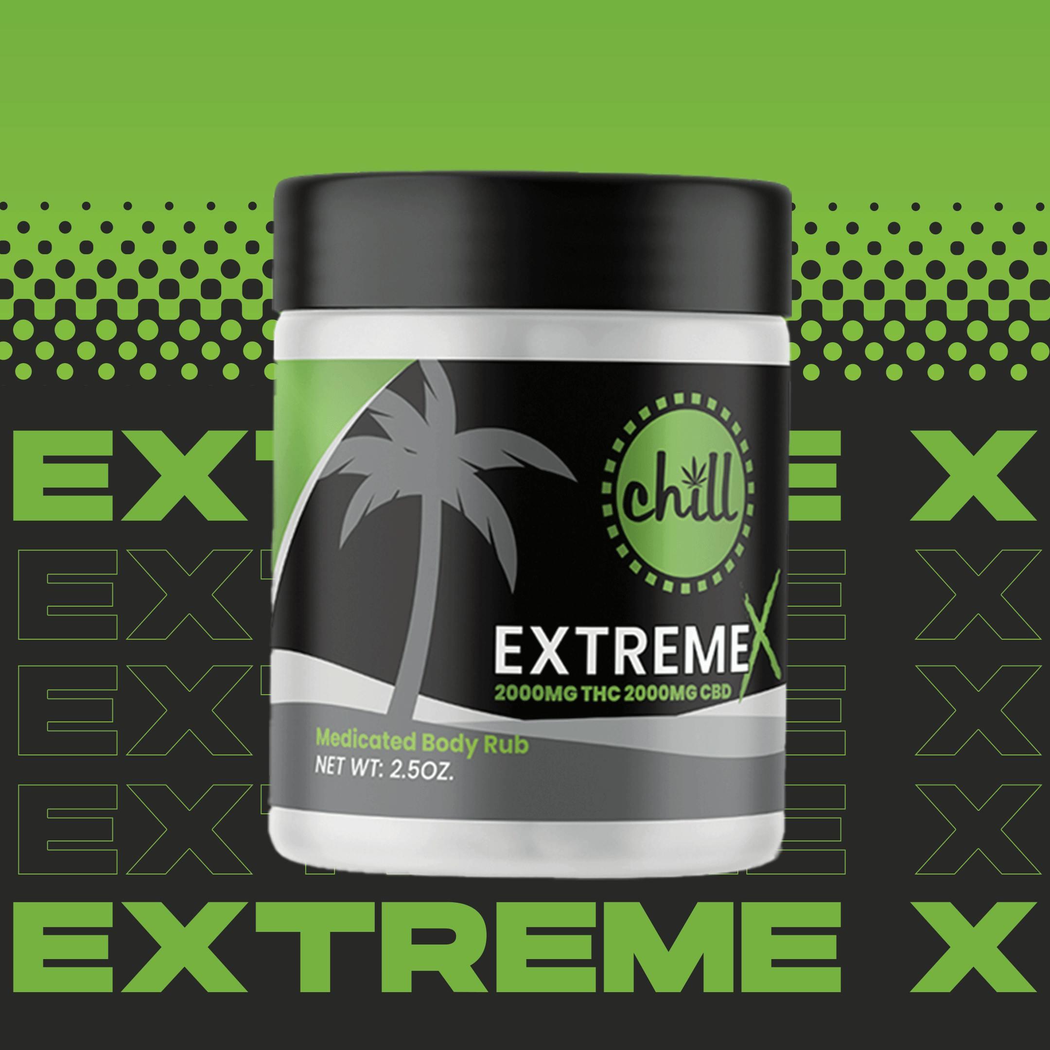 2000mg THC : 2000mg CBD | EXTREME X Body Rub | Chill Medicated | REC