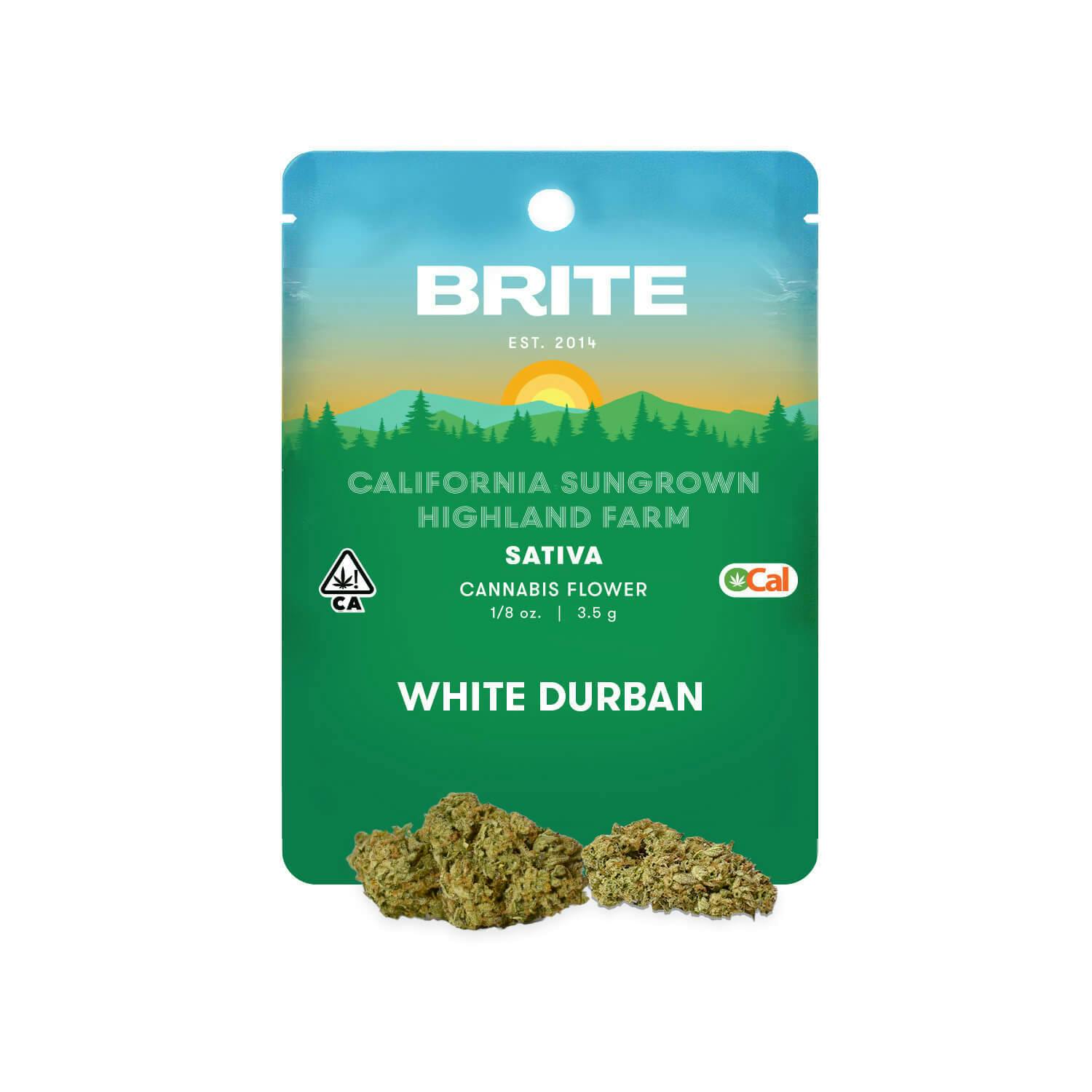 BRITE Highland OCal Sun-Grown Flower (3.5g) - Sativa - White Durban