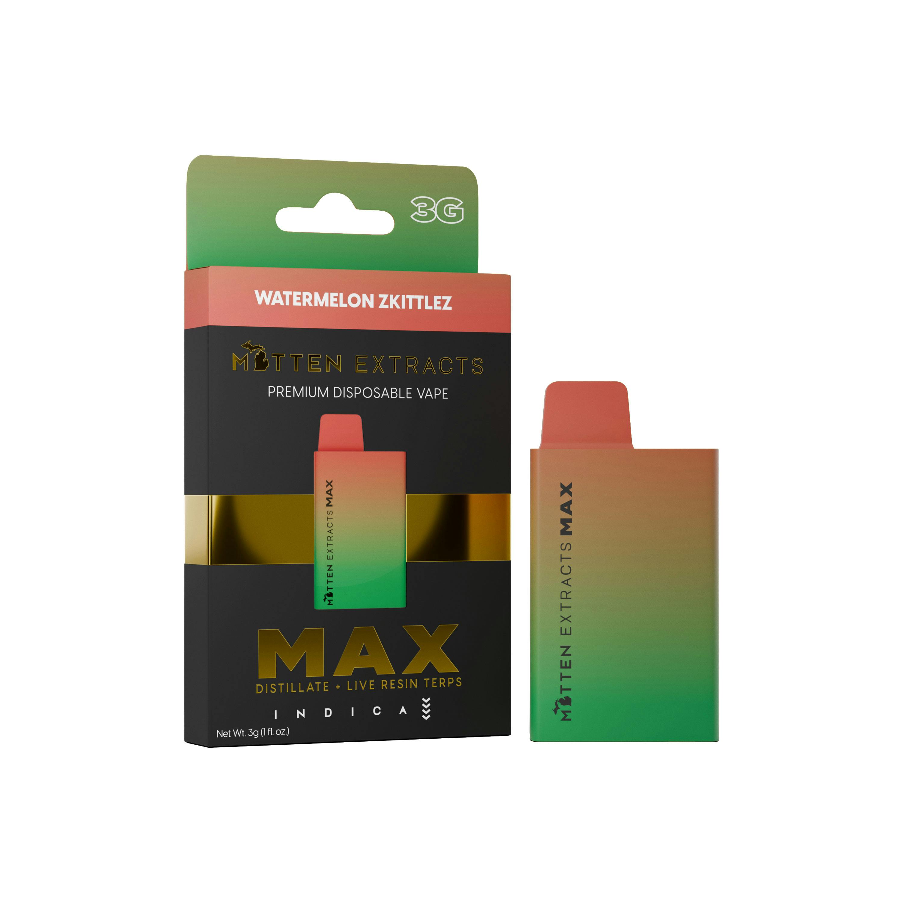 Mitten Extracts MAX Disposable - Watermelon Zkittlez 3g (Indica)