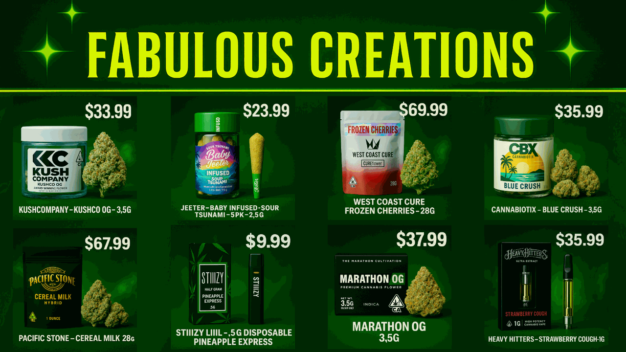 Fabulous storefront banner - recreational marijuana delivery