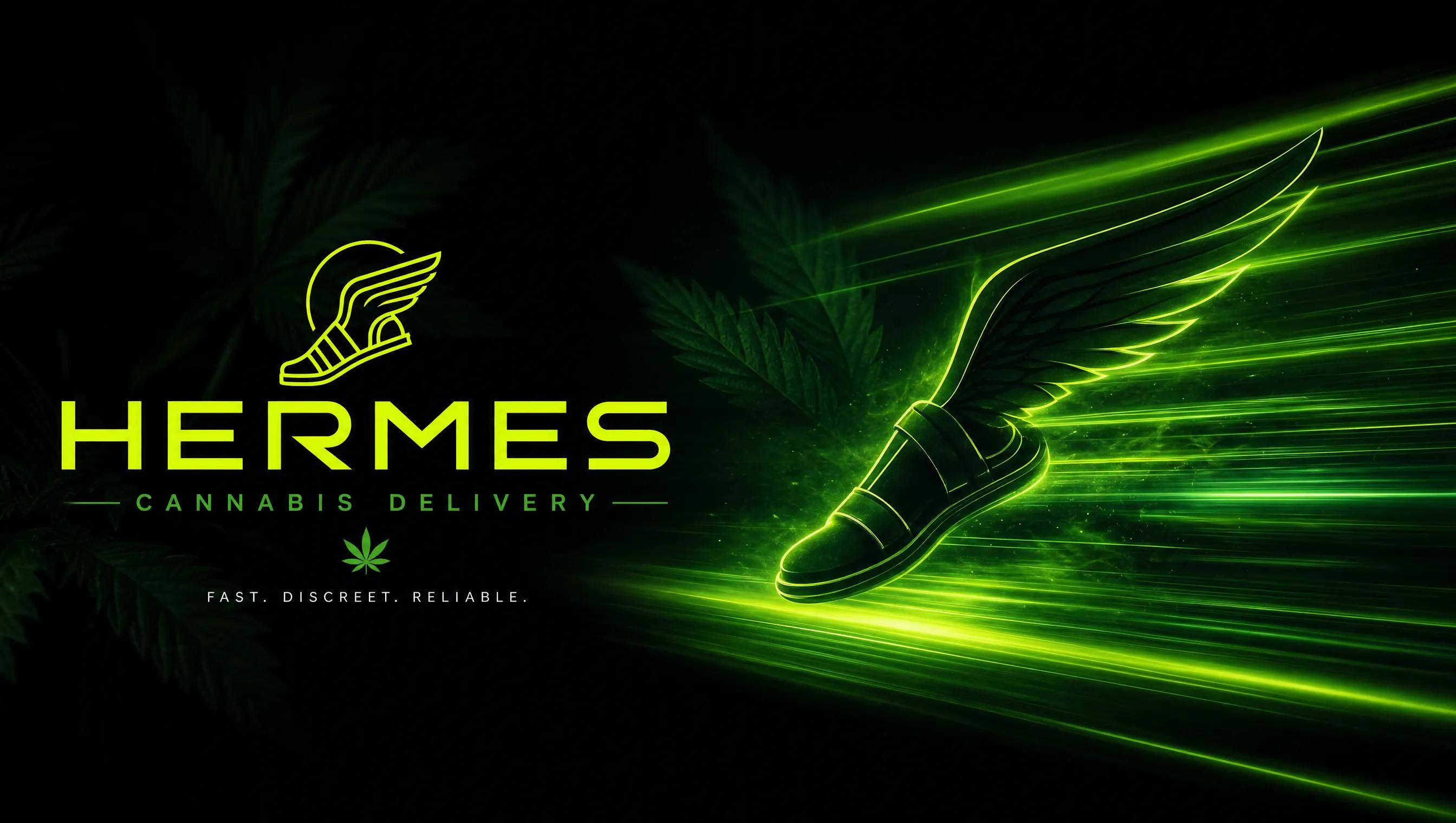 Hermes storefront banner - recreational marijuana delivery