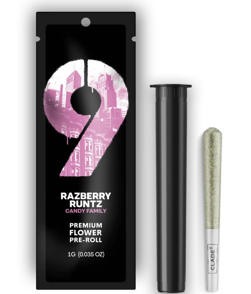Clade9 | Razberry Runtz | Joint | 1g by Clade9 - Joints | Buy Online